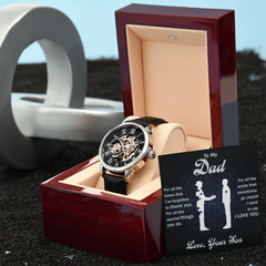 To My Dear Dad Always Remember I Love You – Openwork Watch
